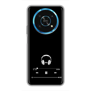 Чехол с картинками на черном фоне для Huawei Honor Magic 5 Lite 5G (Плеер)