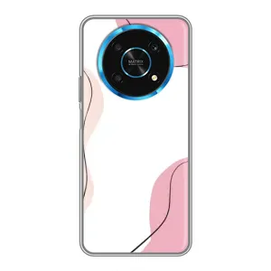 Чохол квітковий дизайн для Huawei Honor Magic 5 Lite 5G (Рожевий фон)