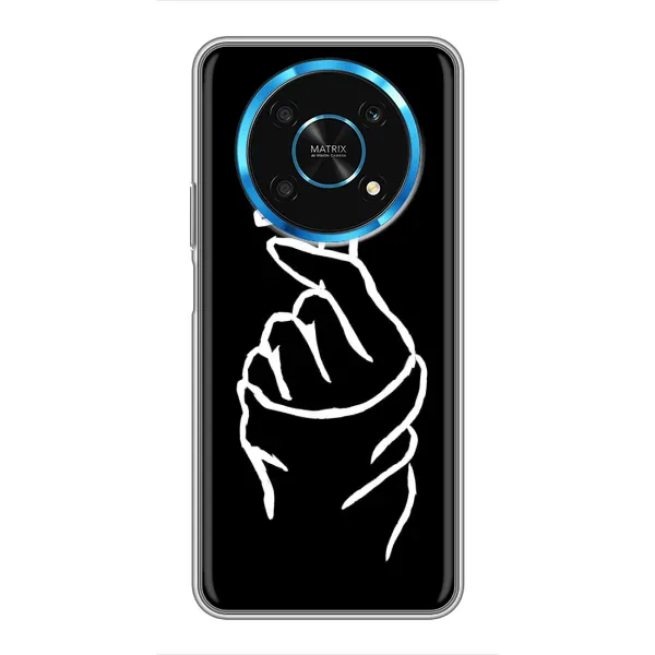 Чехол с рисунком «Сердце на черном» для Huawei Honor Magic 5 Lite 5G Чехол с рисунком «Сердце на черном» для Huawei Honor Magic 5 Lite 5G