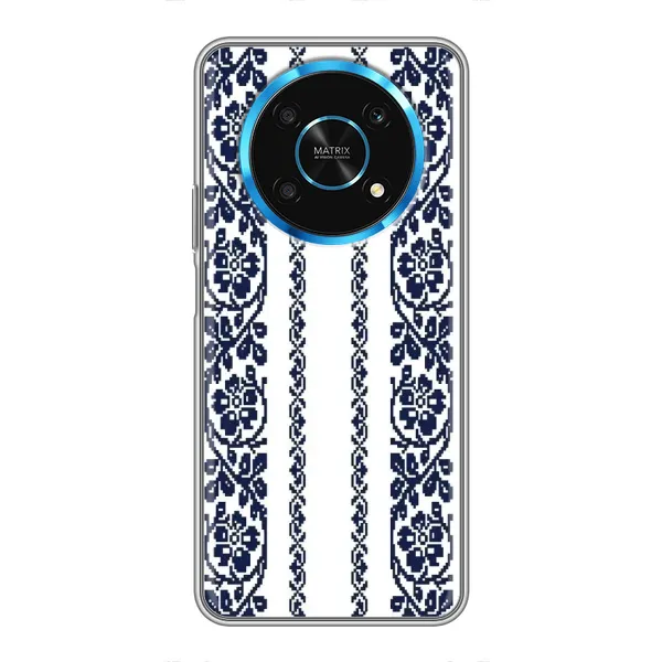 Чехол с рисунком «Синяя вышиванка» для Huawei Honor Magic 5 Lite 5G Чехол с рисунком «Синяя вышиванка» для Huawei Honor Magic 5 Lite 5G
