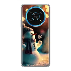 Чехлы на Новый Год Huawei Honor Magic 5 Lite 5G (Снеговик праздничный)