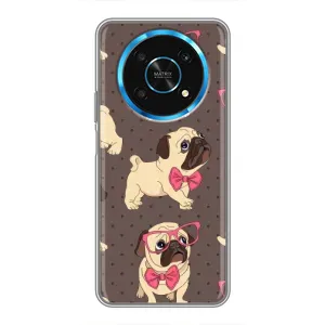 Чехол (ТПУ) Милые собачки для Huawei Honor Magic 5 Lite 5G (Собачки Мопсики)