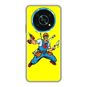 Силиконовый бампер (Работники) на Huawei Honor Magic 5 Lite 5G (Строитель)