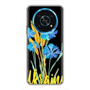 Чехол на Huawei Honor Magic 5 Lite 5G Украинский дизайн (Ukraine в цветочках)