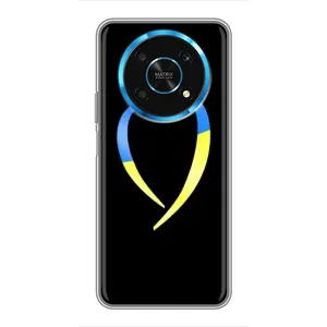 Силиконовый Чехол на Huawei Honor Magic 5 Lite 5G (Я-Украина) (Украинское сердце)