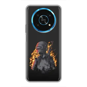 Чохол з картинкою "Герой Pubg" на Huawei Honor Magic 5 Lite 5G (В полум'ї)