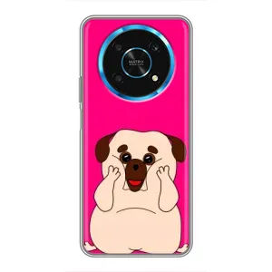 Чехол (ТПУ) Милые собачки для Huawei Honor Magic 5 Lite 5G (Веселый Мопсик)