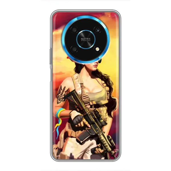 Чехол с рисунком «Женщина солдат» для Huawei Honor Magic 5 Lite 5G Чехол с рисунком «Женщина солдат» для Huawei Honor Magic 5 Lite 5G