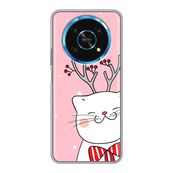 Чехол с рисунком «Зимний кот» для Huawei Honor Magic 5 Lite 5G Чехол с рисунком «Зимний кот» для Huawei Honor Magic 5 Lite 5G