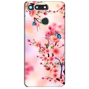 Чехол с принтом САКУРЫ на Huawei Honor View 20 / V20 (Бабочки на сакуре)