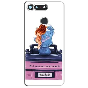 Силіконовый Чохол на Huawei Honor View 20 / V20 з картинкой Модных девушек (Дівчина на машині)