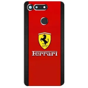 Силиконовый бампер с картинкой машины на Huawei Honor View 20 / V20 (Ferrari Logo)