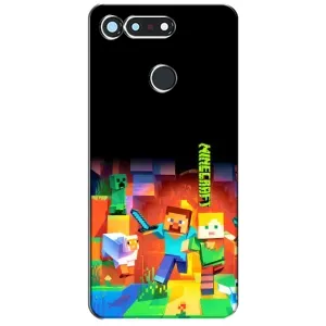 Чехлы для Huawei Honor View 20 / V20 (Персонажи Майн Крафт) (Герой Майнкрафт)