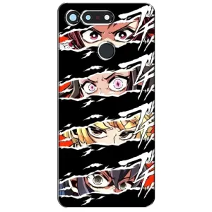 Силиконовые чехлы с глазами Anime для Хуавей Хонор Вью 20 / В20 (Глаза на чорном)