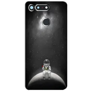 Силиконовый Чехол с принтом "Космонавты" на Huawei Honor View 20 / V20 (Космонавт романтик)