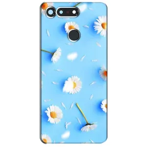 Чохол з Квітами для Huawei Honor View 20 / V20 (ромашки на блакитному)