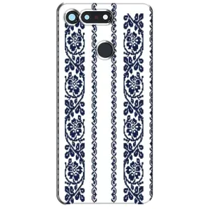 Силиконовый Чехол на Huawei Honor View 20 / V20 с картинкой Вышиванки (Синяя вышиванка)