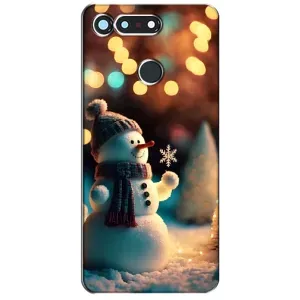 Чехлы на Новый Год Huawei Honor View 20 / V20 (Снеговик праздничный)