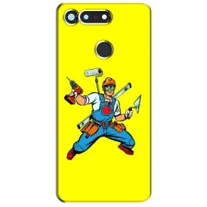Силиконовый бампер (Работники) на Huawei Honor View 20 / V20 (Строитель)