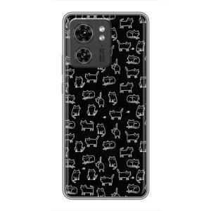 Чохол на тематику: Коти для Huawei Enjoy 90 (Котики на чорному)