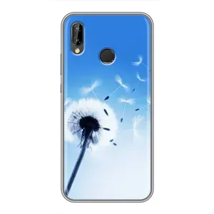 Силиконовый Чехол с одуванчиками на Huawei Honor 10 Lite (Одуванчик на голубом)