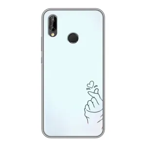 Чехлы (Знак сердечка) на Huawei Honor 10 Lite (Сердце на голубом)
