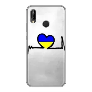Силиконовый Чехол на Huawei Honor 10 Lite (Я-Украина) (Украинская кардиограмма)