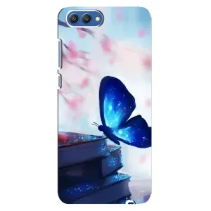 Силіконовий бампер з картинкою звірів для Huawei Honor 10, COL-Al00 (Метелик синій)