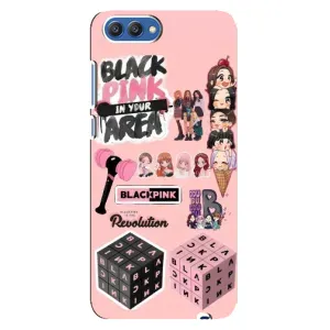 Чехлы с картинкой для Huawei Honor 10, COL-Al00 (BLACK PINK коллаж)
