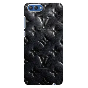 Текстурный Чехол Louis Vuitton для Хуавей Хонор 10 (Черный ЛВ)