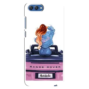 Силіконовый Чохол на Huawei Honor 10, COL-Al00 з картинкой Модных девушек (Дівчина на машині)