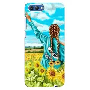 Чохол Стильні дівчата на Huawei Honor 10, COL-Al00 (Дівчина на полі)
