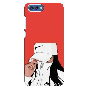 Силіконовый Чохол на Huawei Honor 10, COL-Al00 з картинкой Модных девушек (Дівчина Nike)