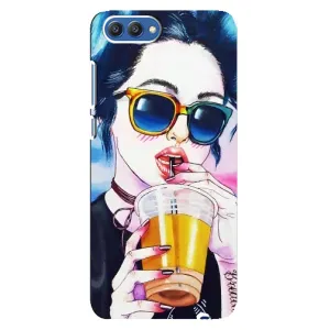 Чохол з картинкою Модні Дівчата Huawei Honor 10, COL-Al00 (Дівчина з коктейлем)