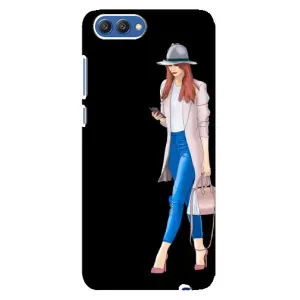 Чохол з картинкою Модні Дівчата Huawei Honor 10, COL-Al00 (Дівчина з телефоном)