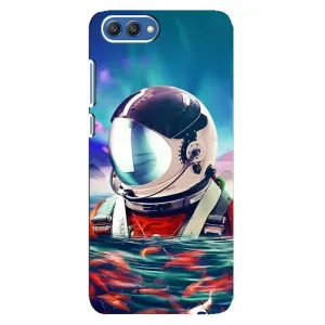 Силіконовый Чохол з принтом "Космонавти" на Huawei Honor 10, COL-Al00 (Космонавт у воді)