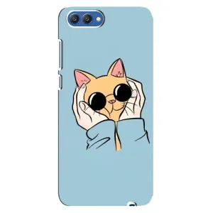 Бампер з зображенням Котиків для Хуавей Хонор 10 (КОТИК в окулярах)