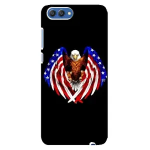 Чехол Флаг USA для Huawei Honor 10, COL-Al00 (Крылья США)