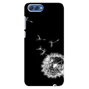 Силиконовый Чехол с одуванчиками на Huawei Honor 10, COL-Al00 (Одуванчик на чёрном)