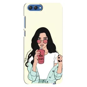 Силіконовый Чохол на Huawei Honor 10, COL-Al00 з картинкой Модных девушек (З напоєм)