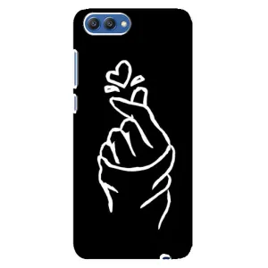 Чохол (Знак сердечка) для Huawei Honor 10, COL-Al00 (Сердечко на чорному)