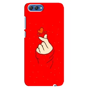 Чохол (Знак сердечка) для Huawei Honor 10, COL-Al00 (Сердечко на червоному)