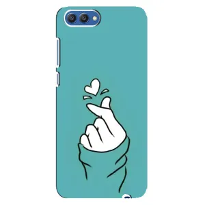 Чохол (Знак сердечка) для Huawei Honor 10, COL-Al00 (Сердечко на бірюзовому)