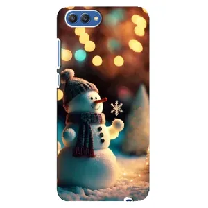 Чехлы на Новый Год Huawei Honor 10, COL-Al00 (Снеговик праздничный)