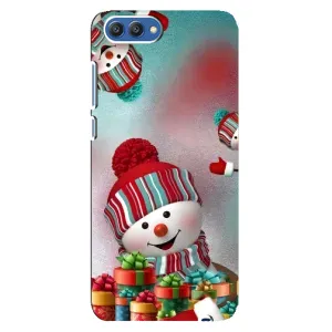 Чехлы на Новый Год Huawei Honor 10, COL-Al00 (Снеговик в шапке)