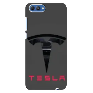 Силіконовий бампер з картинкою машини на Huawei Honor 10, COL-Al00 (Logo TESLA)