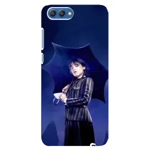 Чохол з картинкою Венсдей на Huawei Honor 10, COL-Al00 (Венсдей з парасолькою)
