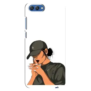 Силіконовый Чохол на Huawei Honor 10, COL-Al00 з картинкой Модных девушек (У зеленому)