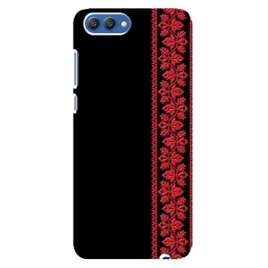 Силіконовый Чохол на Huawei Honor 10, COL-Al00 з картинкой Вишиванки (Вишиванка на чорному)