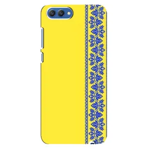 Силіконовый Чохол на Huawei Honor 10, COL-Al00 (Вишиванка на жовтому фоні)